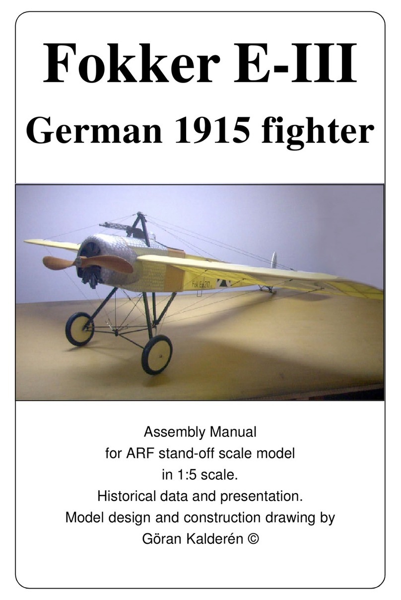 K&W Model Airplanes Fokker E-III Assembly manual