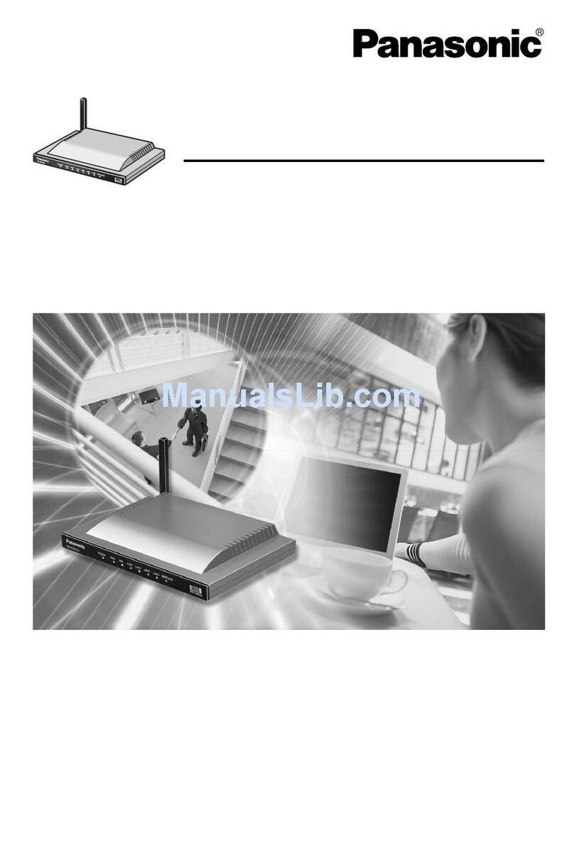 Panasonic BB-HGW700A - Network Camera Router User manual Panasonic BB-HGW700A - Network Camera Router User manual