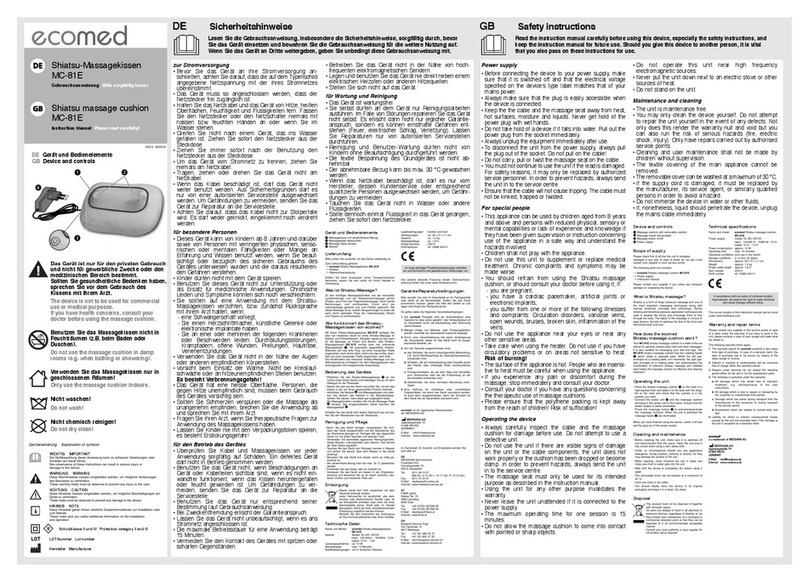 Ecomed Shiatsu MC-81E instruction manual