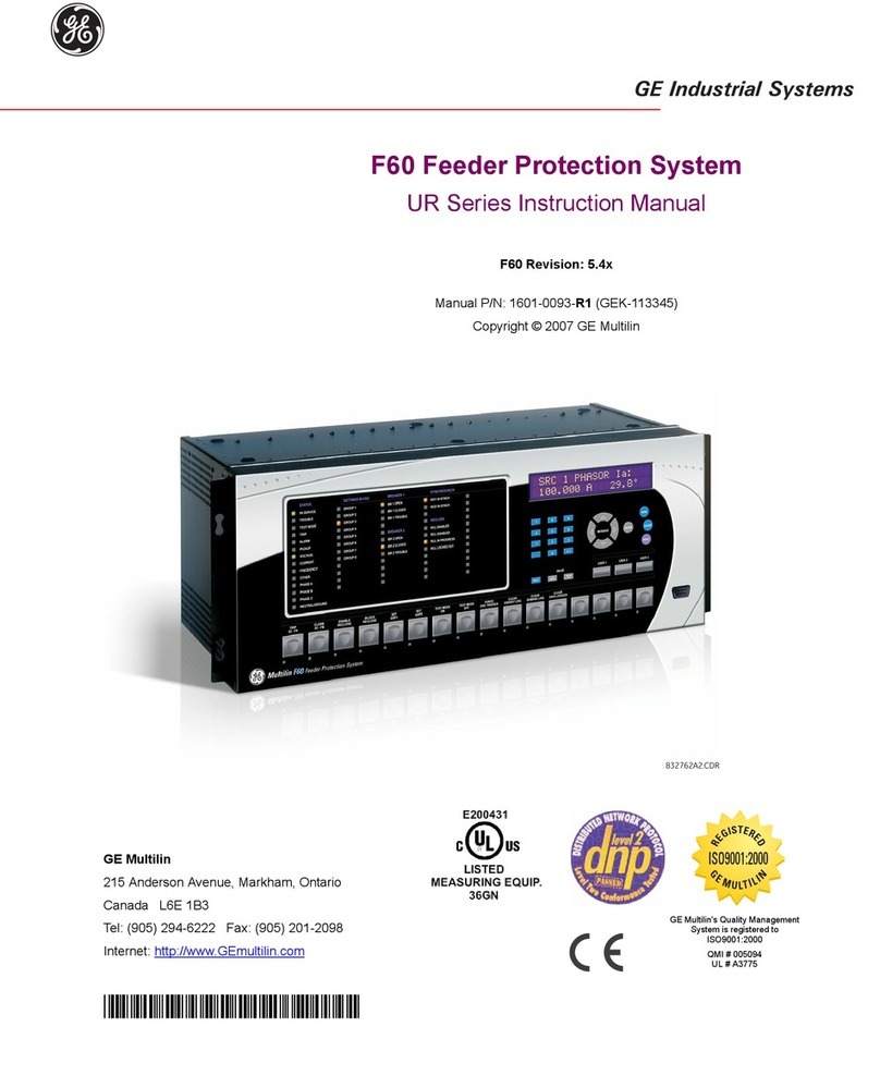 GE F60 UR Series User manual