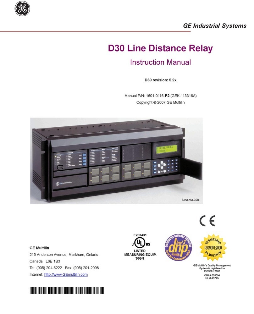 GE D30 series instruction manual