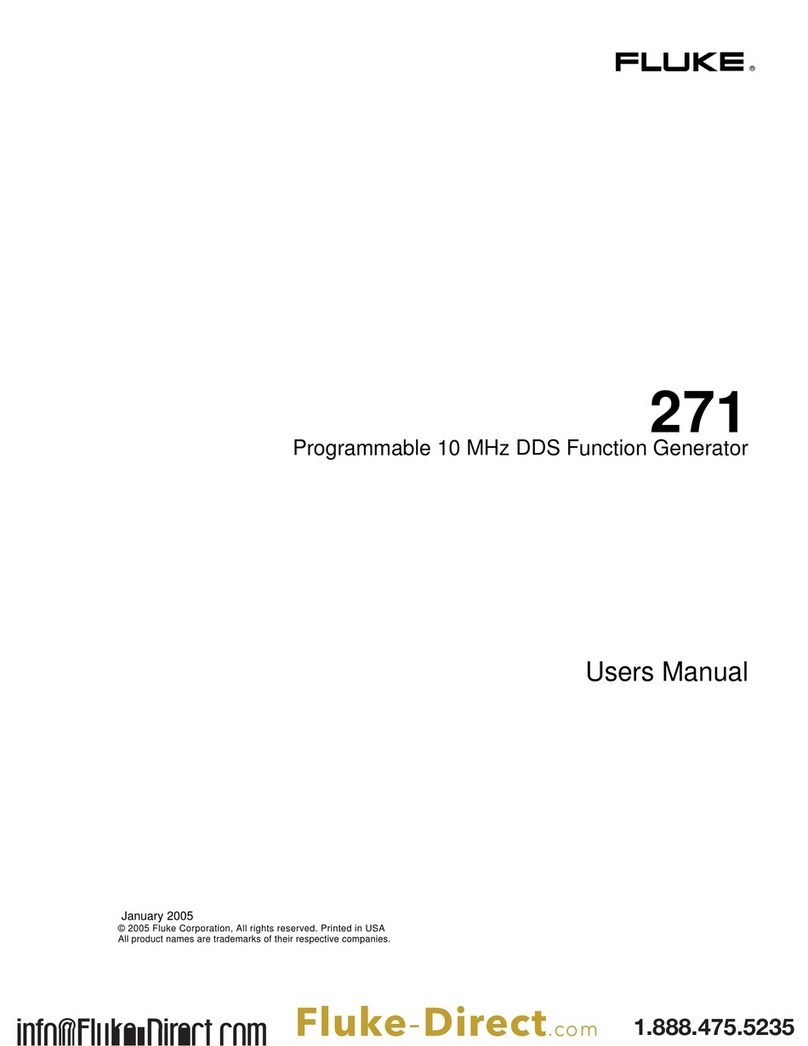 Fluke DDS Function Generator 271 user manual