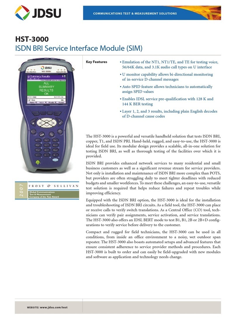JDS Uniphase IP Video Test Option HST-3000 Product guide