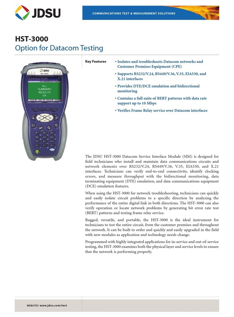 JDS Uniphase IP Video Test Option HST-3000 Product guide
