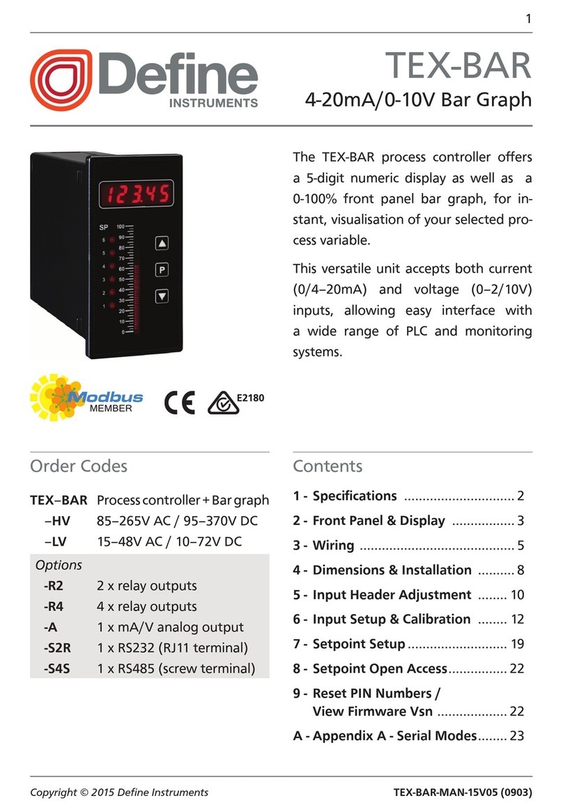Define Instruments TEX-BAR manual