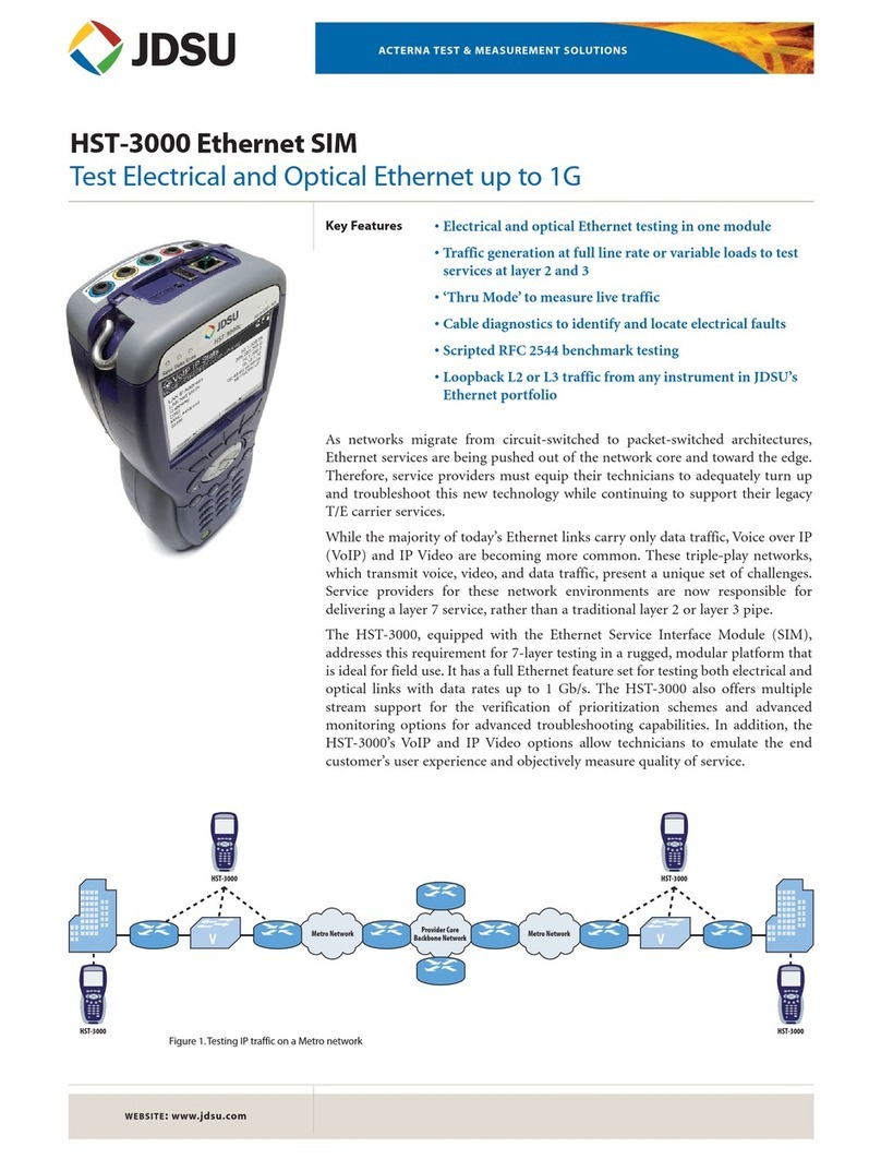 JDS Uniphase HST-3000 Ethernet SIM Product guide