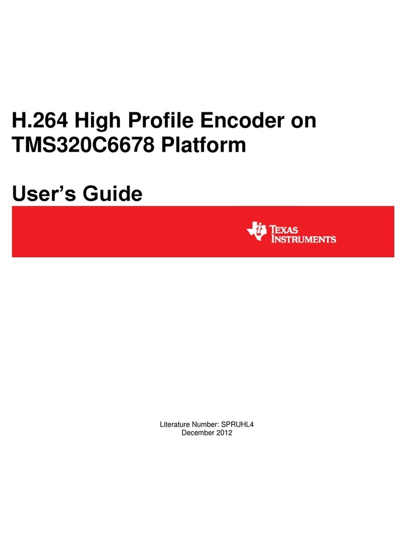 Texas Instruments H.264 High Profile Encoder User manual