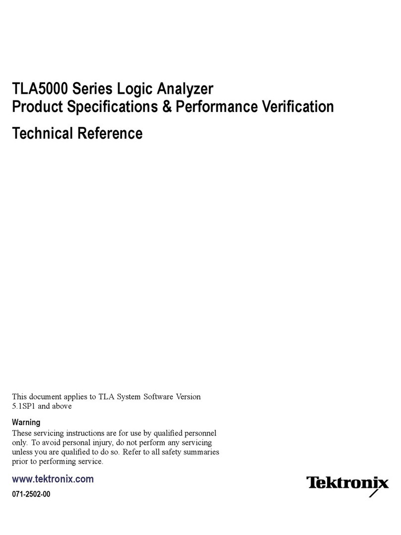 Tektronix TLA500 Series Use and care manual