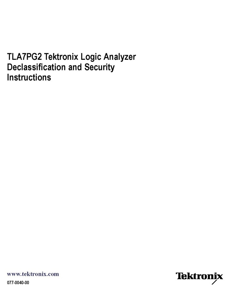 Tektronix TLA7PG2 Security instructions