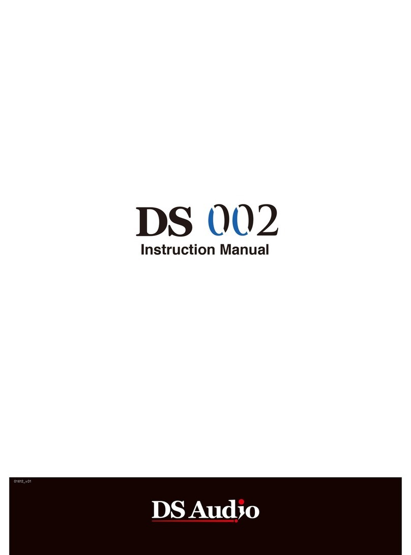 DS Audio DS 002 instruction manual