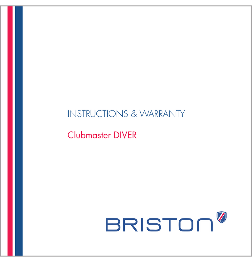 BRISTON Clubmaster DIVER Installation instructions manual