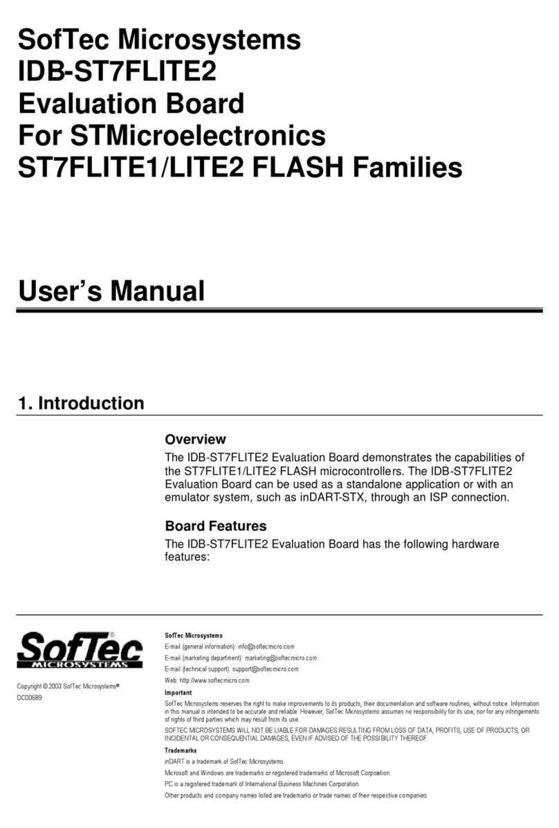 SofTec Microsystems IDB-ST7FLITE2 User manual