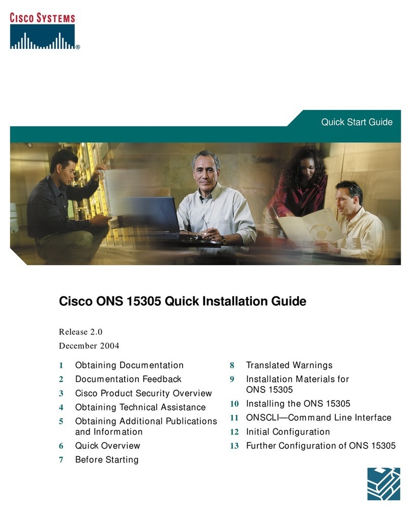 Cisco ONS 15305 User manual Cisco ONS 15305 User manual