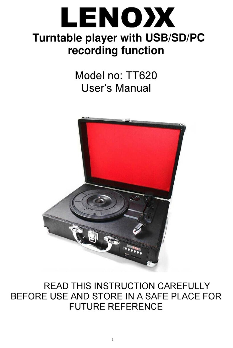 Lenoxx TT620 user manual