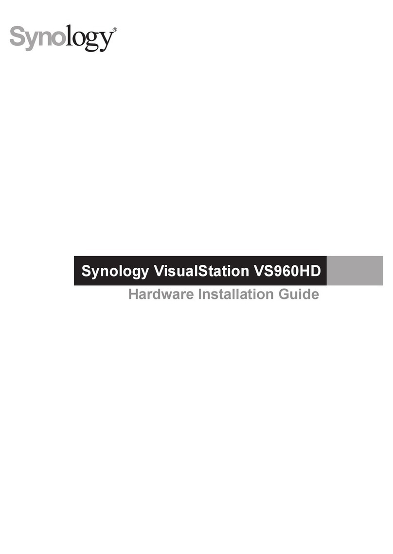 Synology VisualStation VS960HD Hardware installation guide