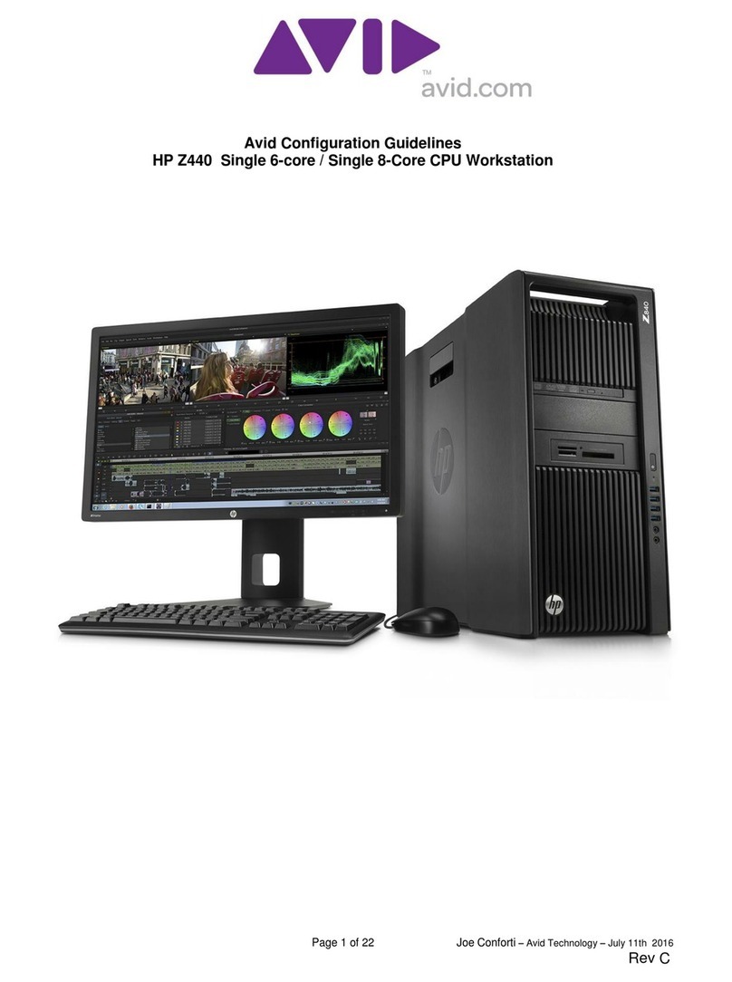 Avid Technology HP Z440 Instruction Manual Avid Technology HP Z440 Instruction Manual