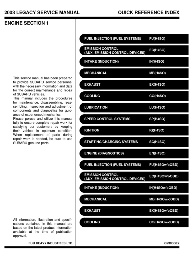 Subaru 2003 Legacy User manual
