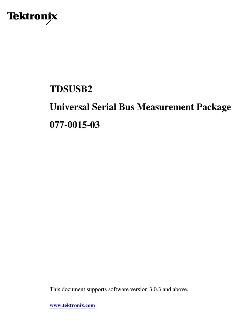 Tektronix TDSUSB2 User manual