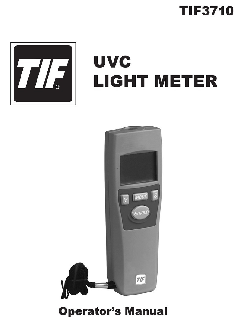 TIF TIF3710 Operator's manual