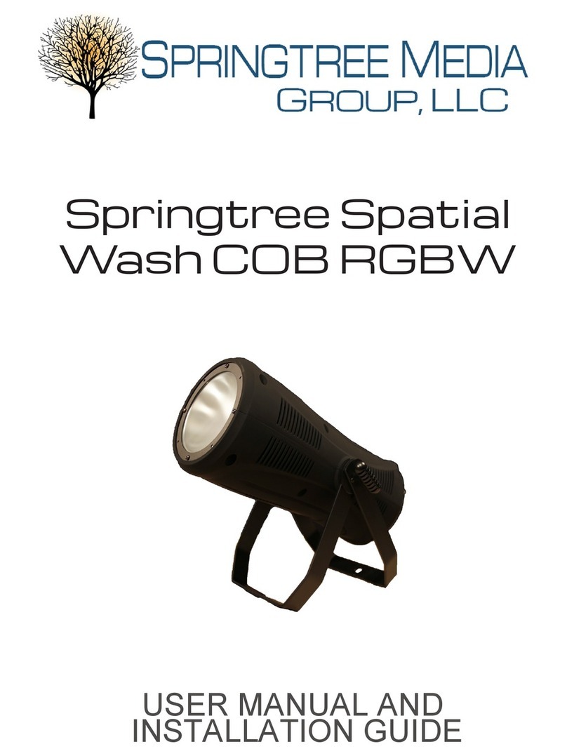 Springtree Media COB RGBW User manual and installation manual