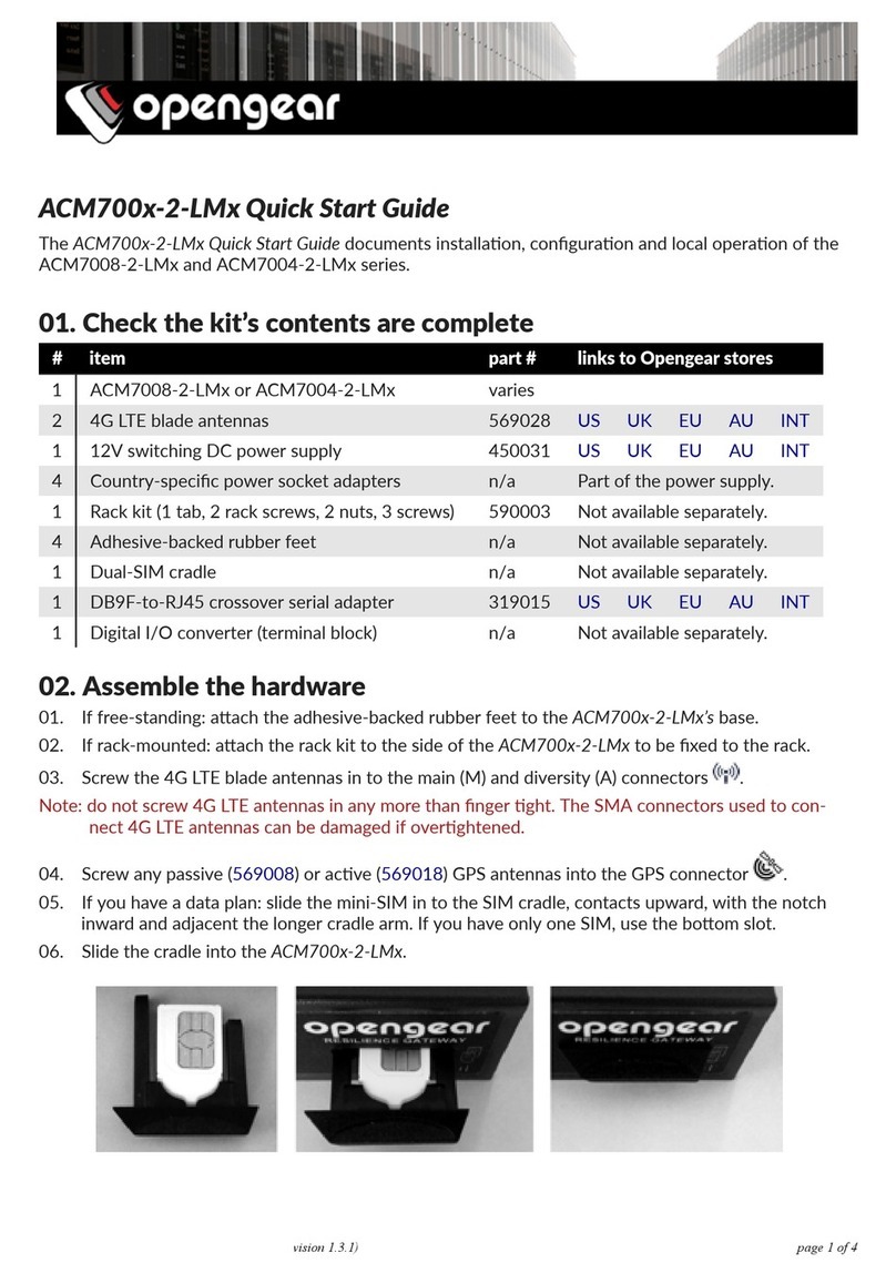 Opengear ACM7008-2-LMx series User manual