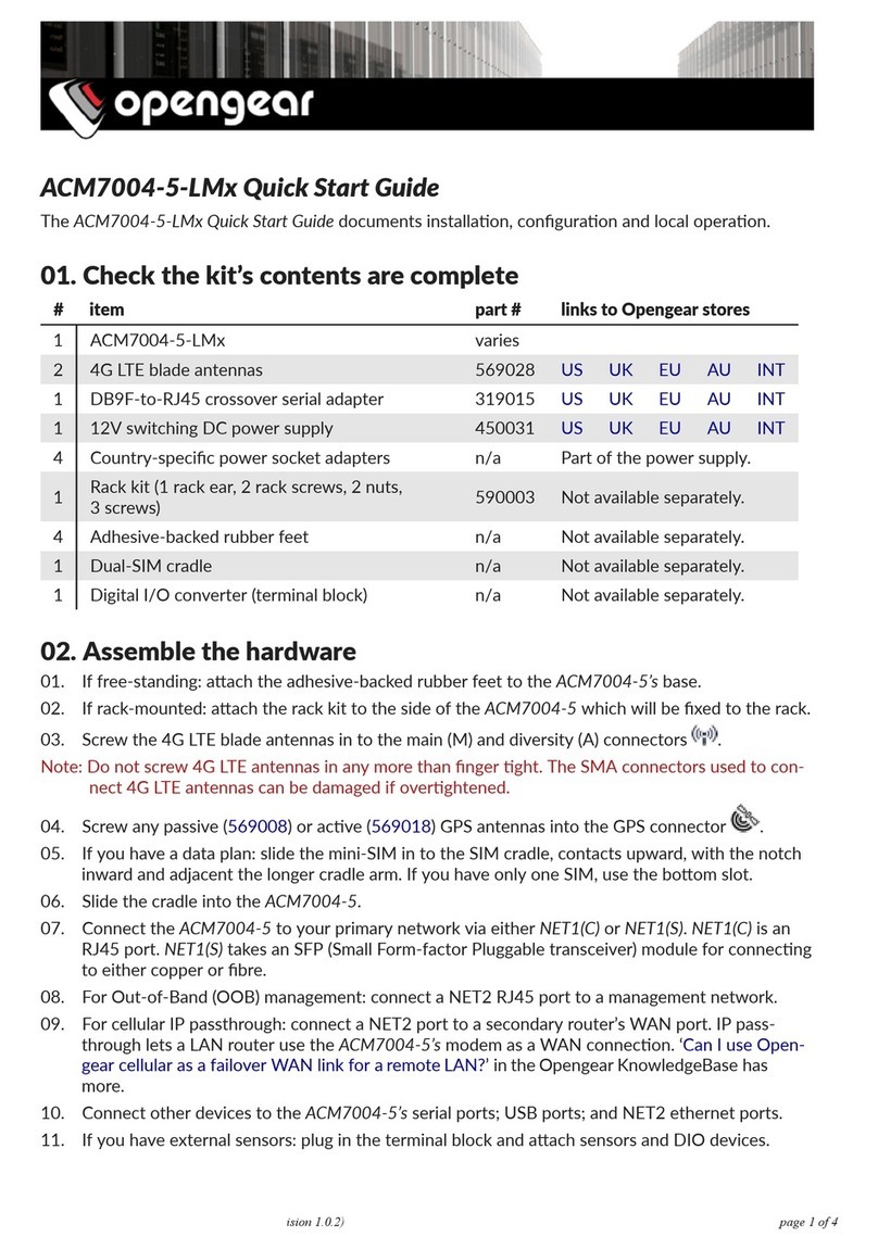 Opengear ACM7004-5-LMx User manual