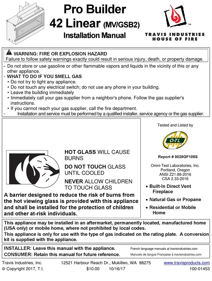 Travis Industries Pro Builder42 Linear User manual