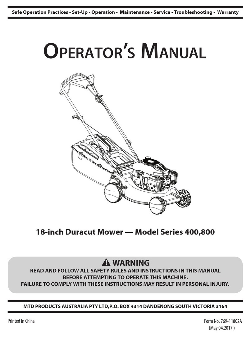MTD 400 Series Operator's manual