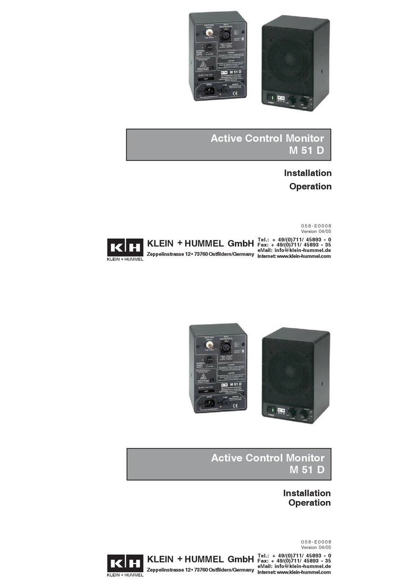Klein + Hummel M 51 D Installation & operation