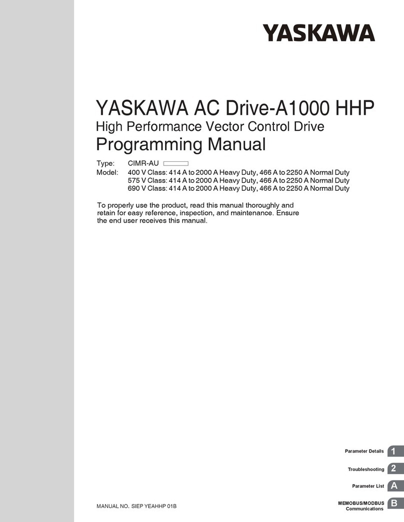 YASKAWA A1000 HHP Programming manual