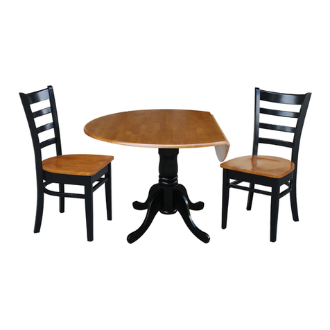 LOWE'S DUBLIN ROUND TABLE WITH 2 DROP LEAVES Assembly instructions