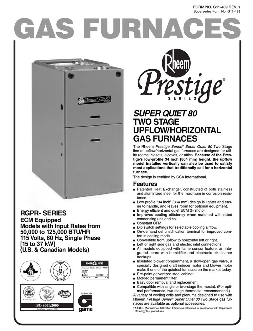 Rheem RGPR 05EBMKR manual Rheem RGPR 05EBMKR manual