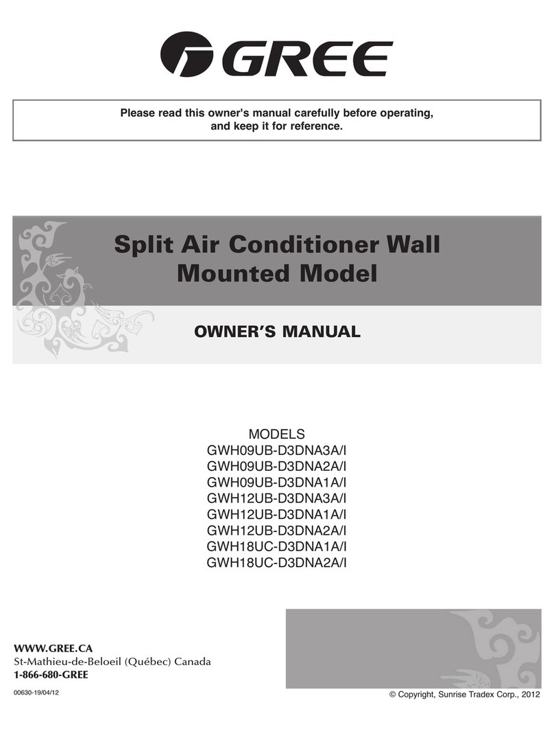 Gree GWH09UB-D3DNA3A/I User manual