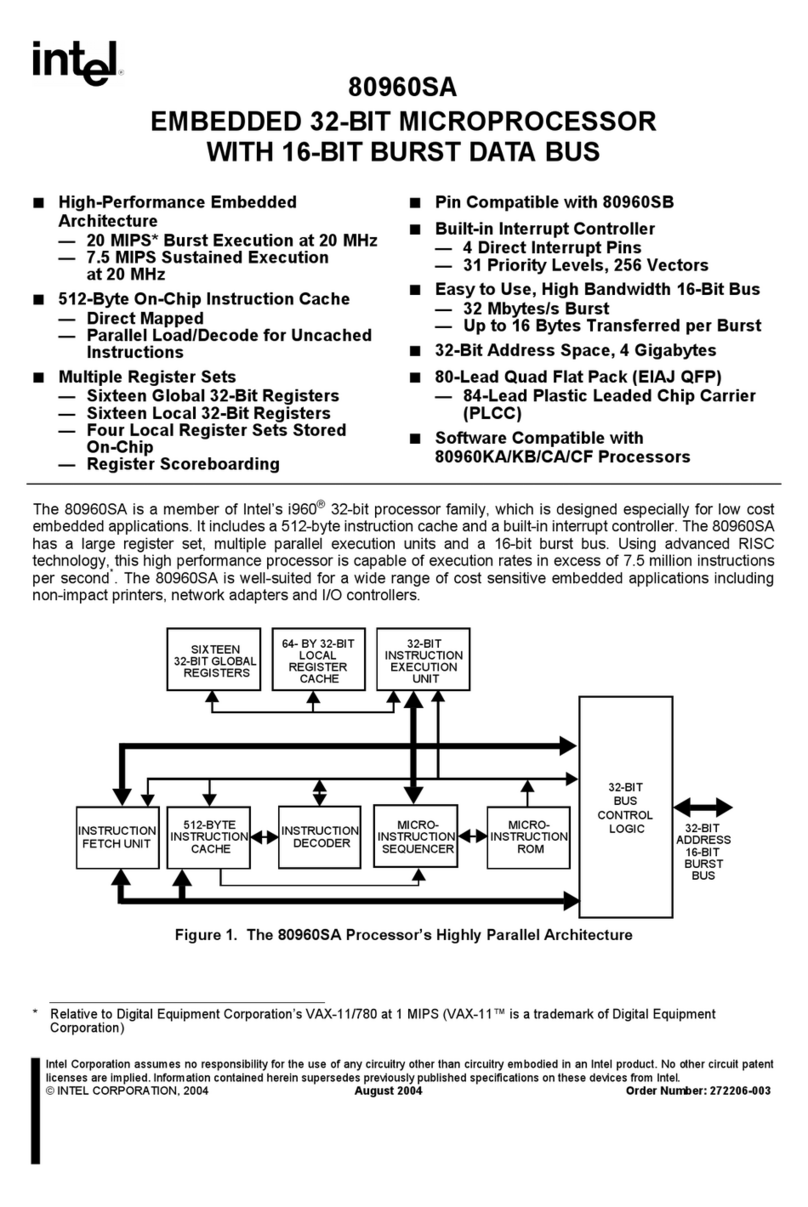 Intel 80960SA User manual