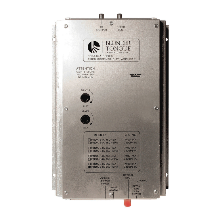 Blonder tongue FRDA Series user manual