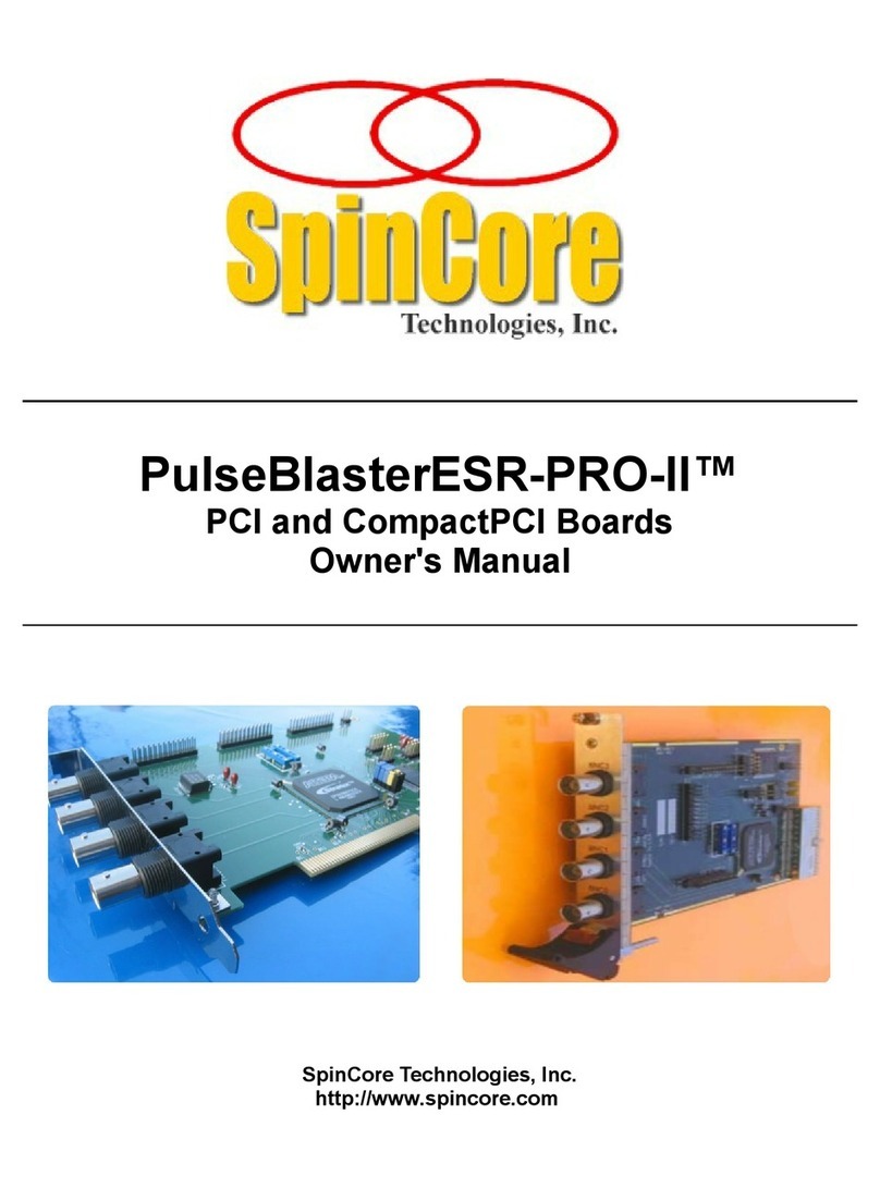 SpinCore Technologies PulseBlasterESR-PRO-II owner's manual