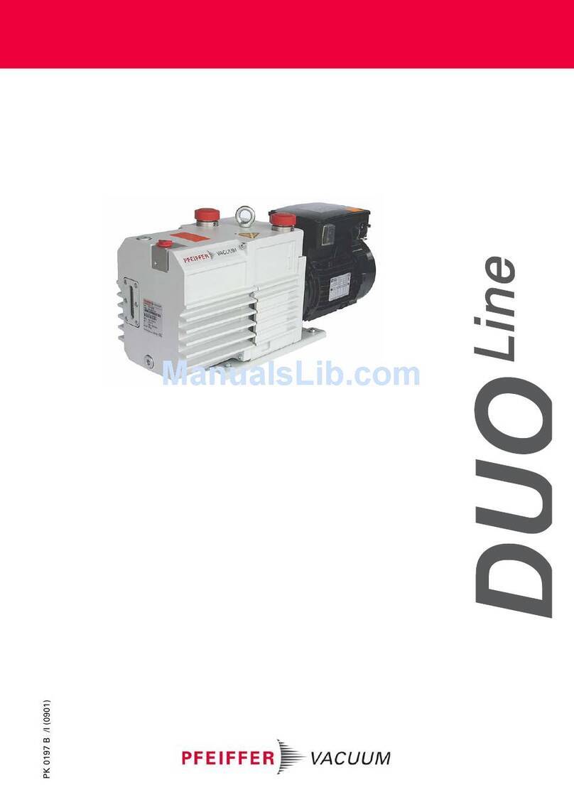 Pfeifer Vacuum DUP 5 M operating instructions