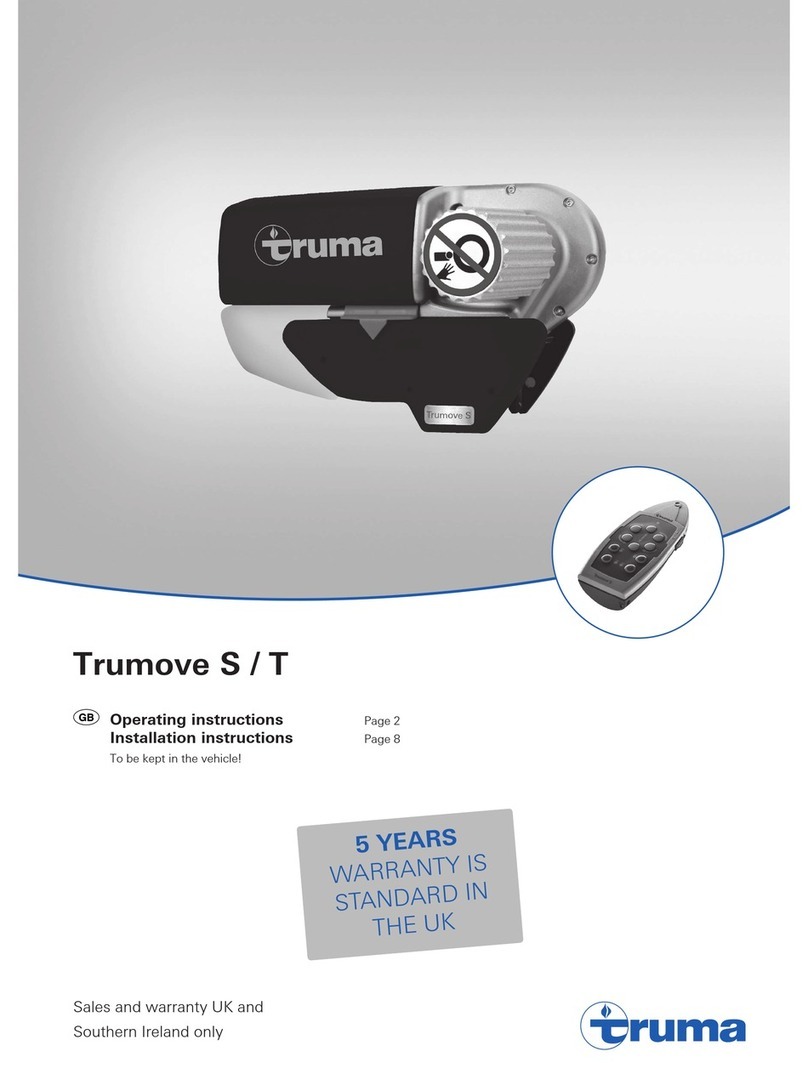 Truma Trumove S Operating and installtion instructions