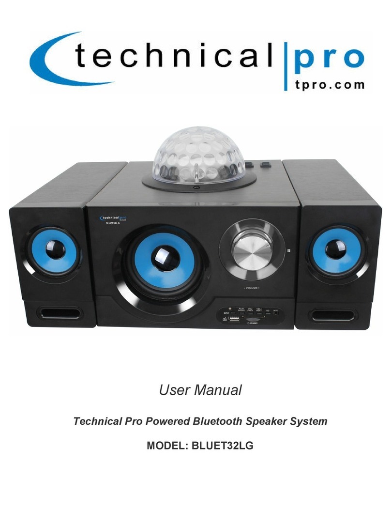Technical Pro BLUET32LG user manual