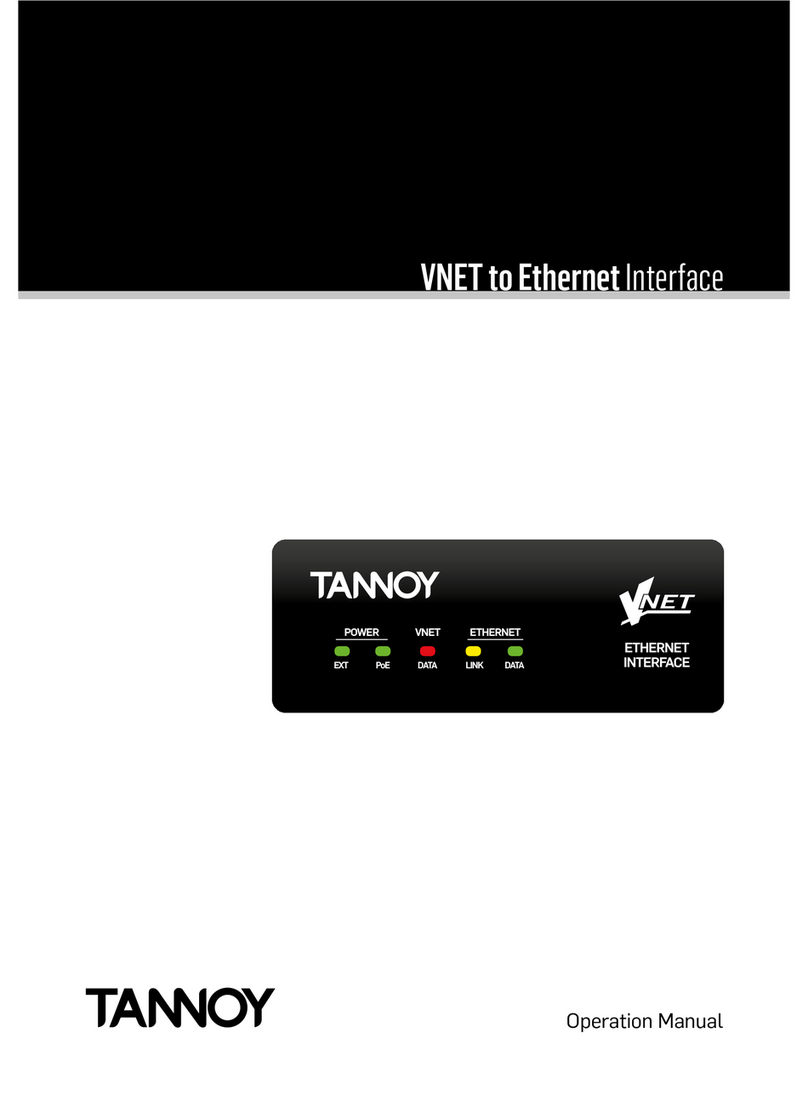 Tannoy Vnet User manual