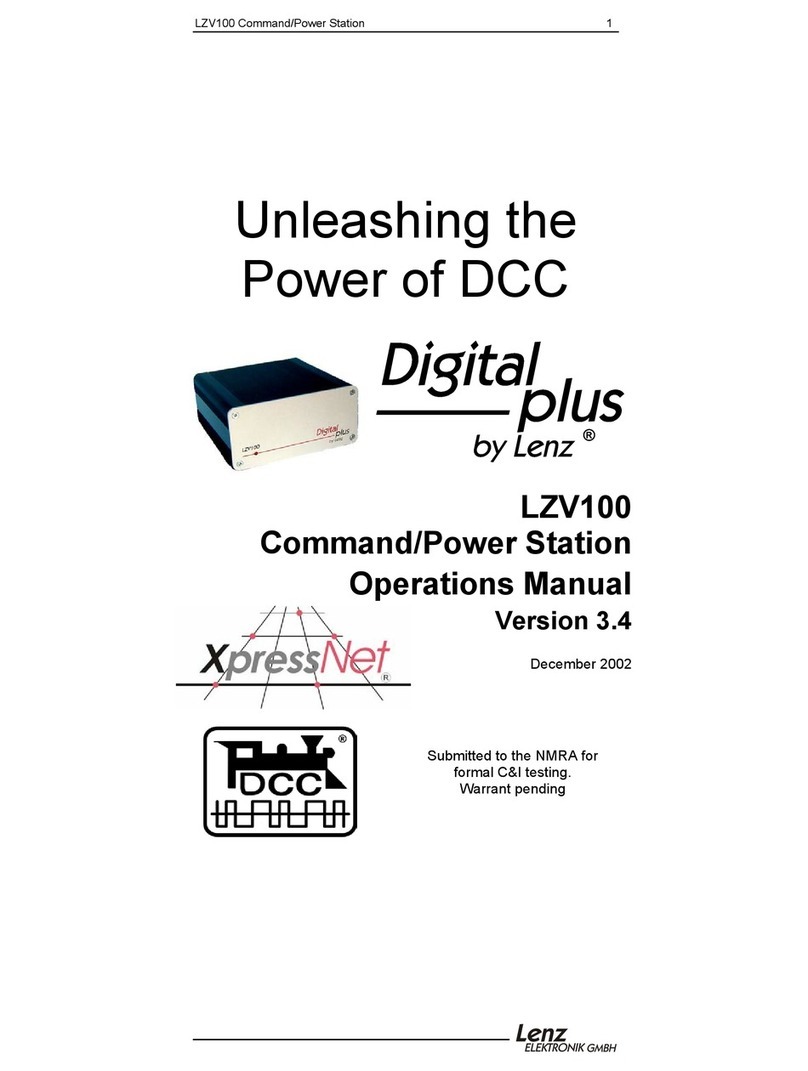 Lenz Digital Plus LZV100 Operation manual