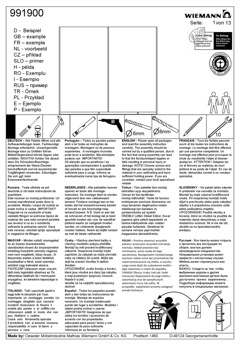 WIEMANN 991900 Assembly instruction