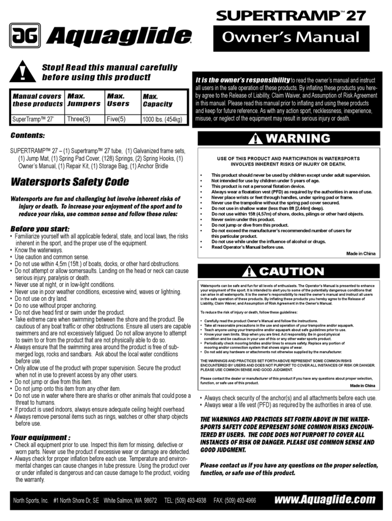 Aquaglide Supertramp 27 owner's manual