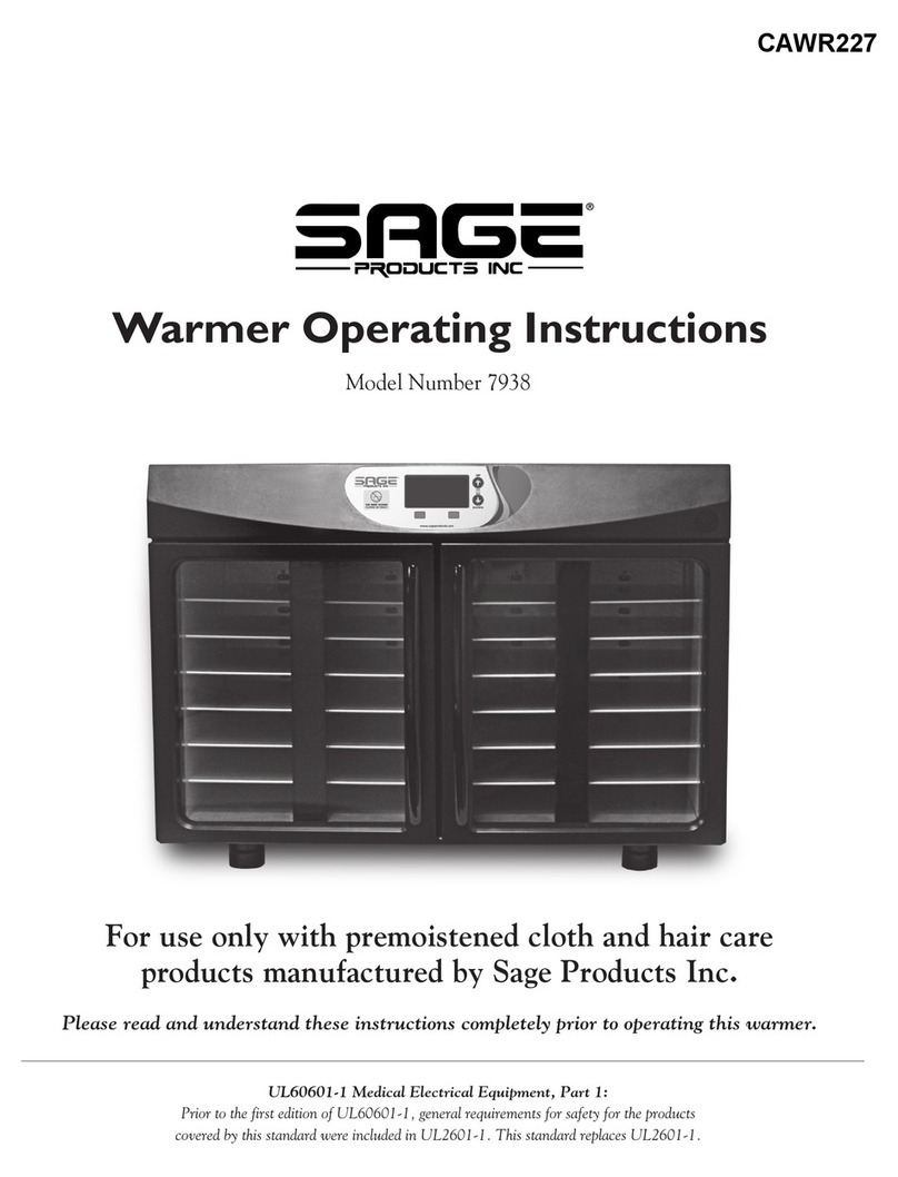Sage 7938 operating instructions
