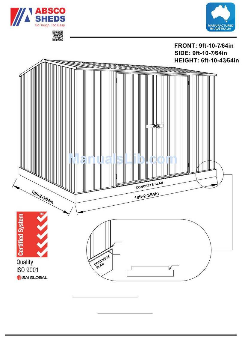 ABSCO SHEDS J30302G Assembly instructions