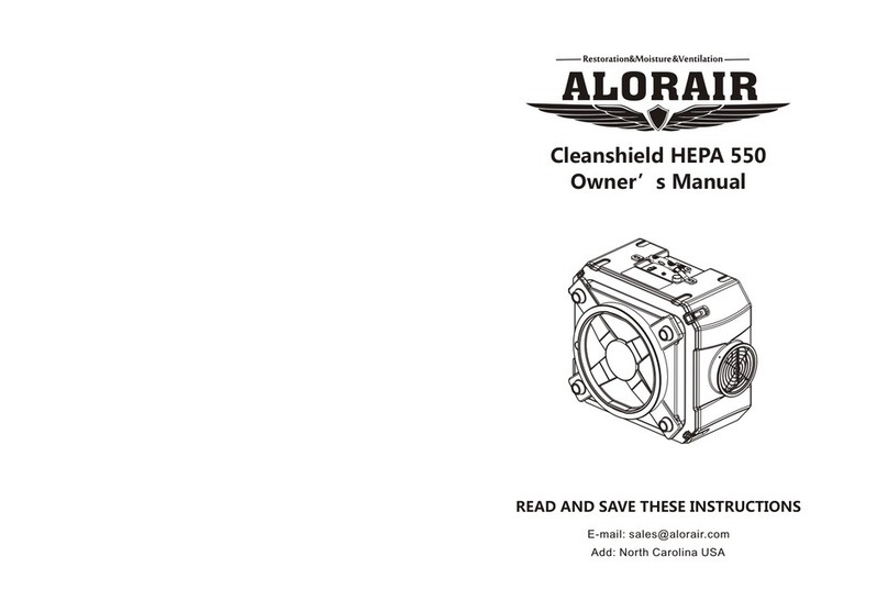 ALORAIR Cleanshield HEPA 550 owner's manual