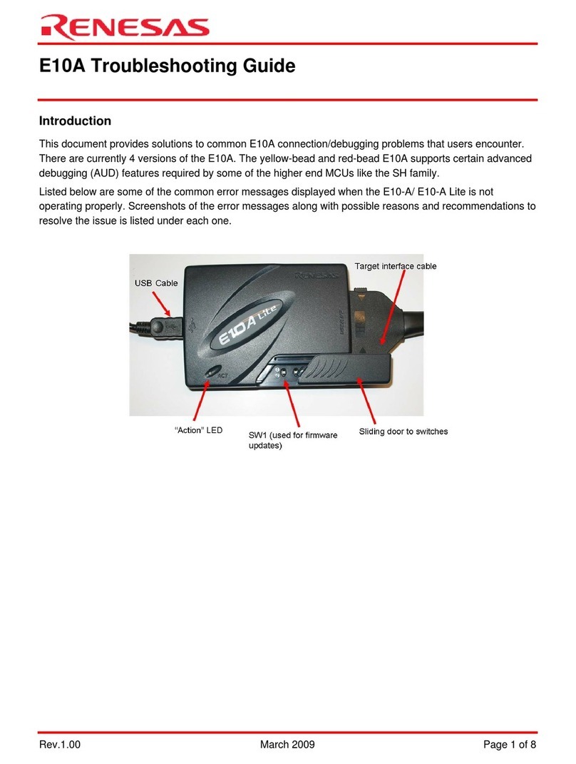 Renesas SuperH E10A User manual