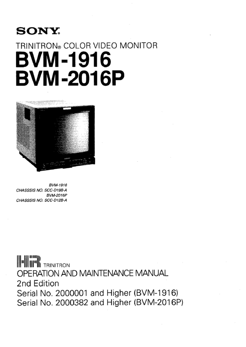 Sony BVM-1916 User manual