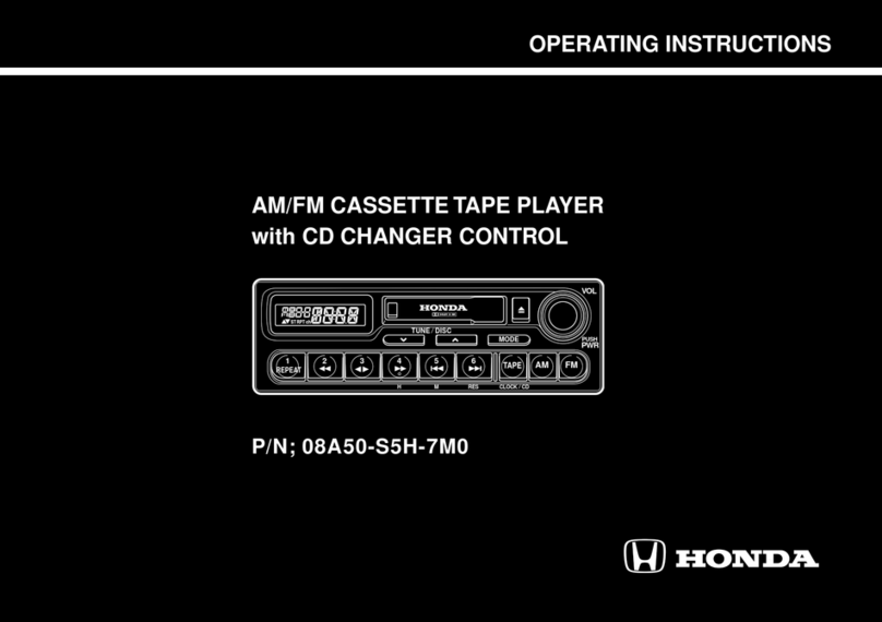 Sony Honda XR-H594WG operating instructions