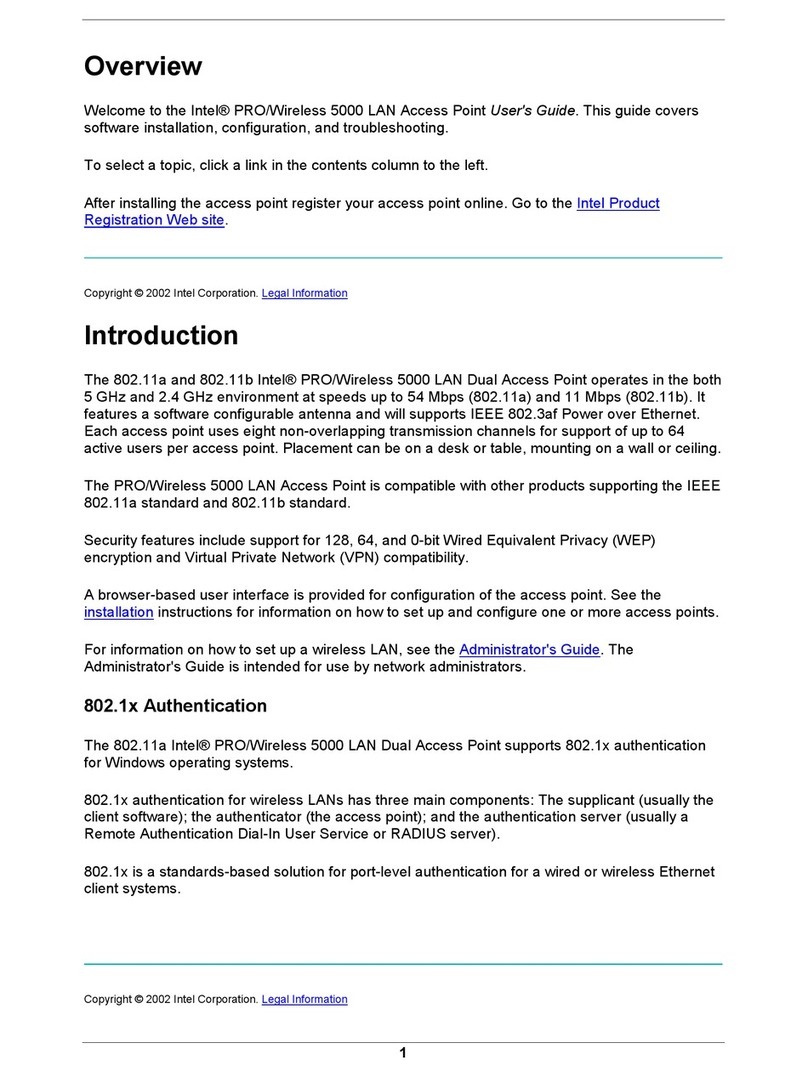 Intel PRO/Wireless 5000 User manual